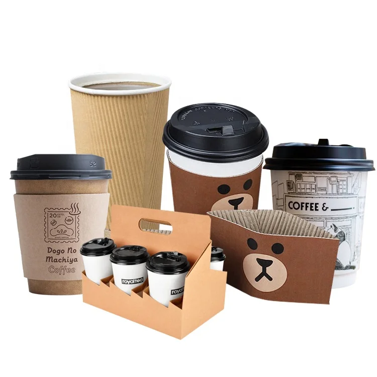 Customised Printed Disposable Hot Drinking Coffee Paper Cups Manufacturer