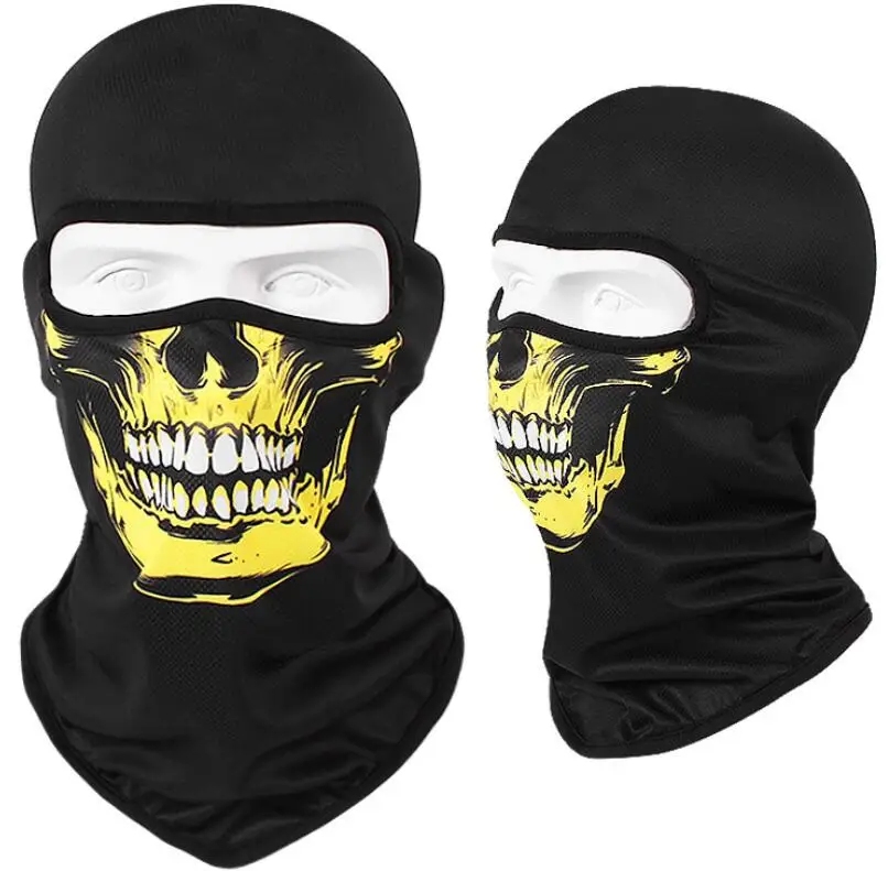 Breathable quickly-dry Outdoor cycling full face cover protective skeleton Ghost mask motorcycle Bicycle Helmet liner hat