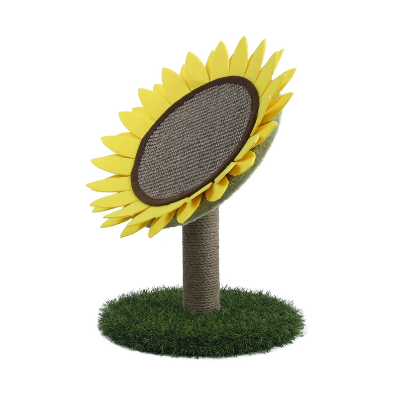 Well Designed  Natural Sisal Cat Scratching Sunflower Cat Scratcher Round