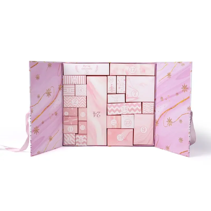 Christmas Empty Advent Calendar Candy Box Cardboard Number Gift Boxes 24 Days Christmas Advent Calendar Boxes