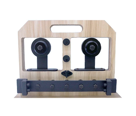 wooden door sliding roller system barn door roller hardware kit black carbon steel