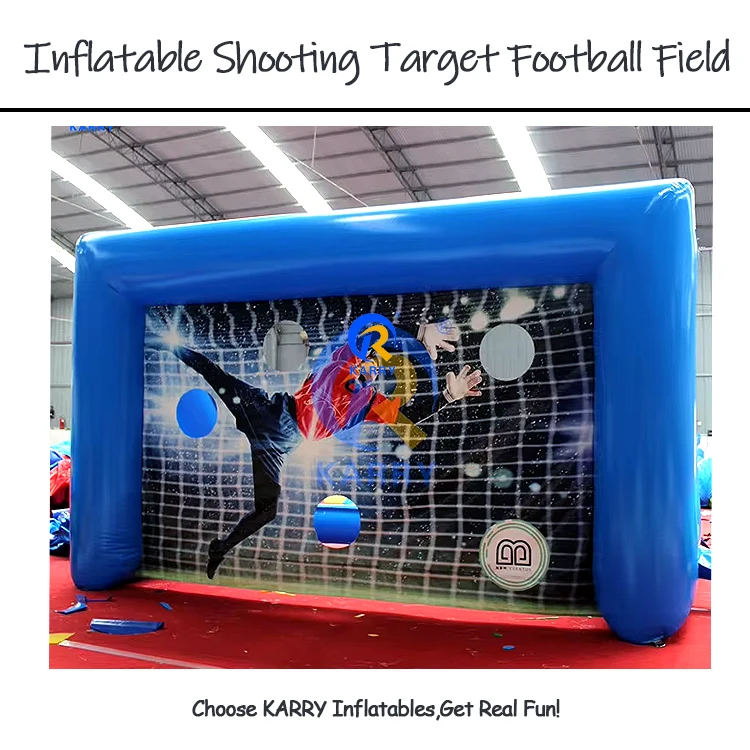 Commercial Inflatable Soccer Goal Penalty Kick Shootout Speed Challenge Cage Shooting Target Football Field Interactive Game