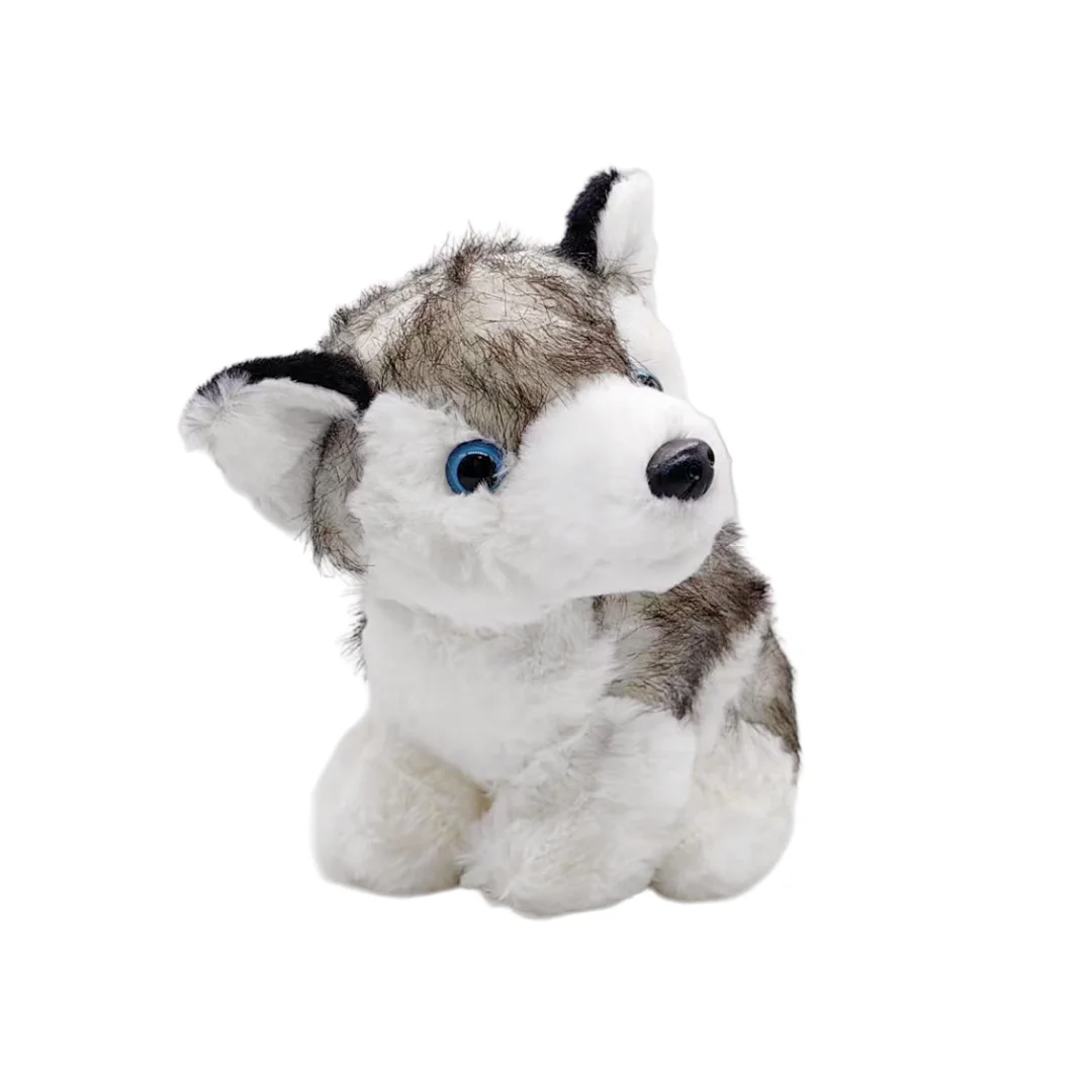 New arrival realistic plush toy husky dog custom mini soft stuffed plush puppy for promotional gifts