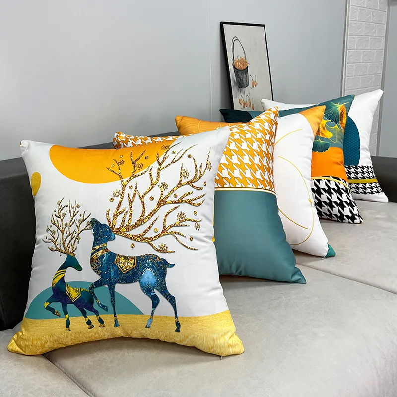 Large Back Support Lumbar Luxury Back Car Office Chair Sofa Seat Cushion Cover 50*50 Cases For Home Decor