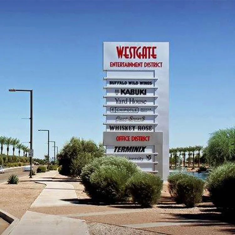 Custom Company Outdoor Gas Station Led Pylon Sign Advertising Totem Sign Manufacturer