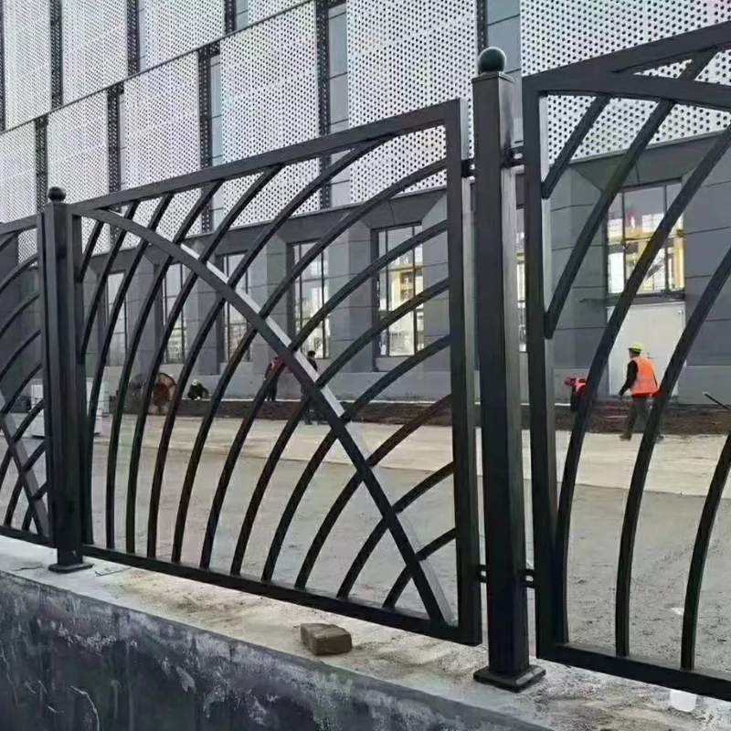 Decorative Low Price High Quality ISO9001Home Garden Wrought Iron Fence Metal Steel Fence