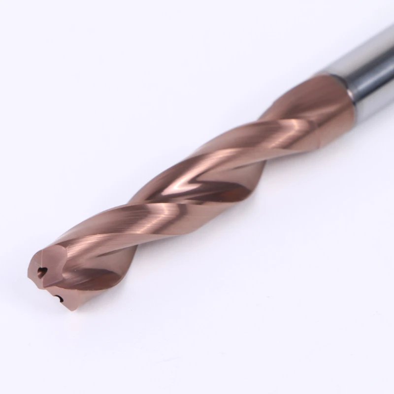 Хорошая производительность 5XD твердосплавное сверло с 2 отверстиями для охлаждающей жидкости металлообработки