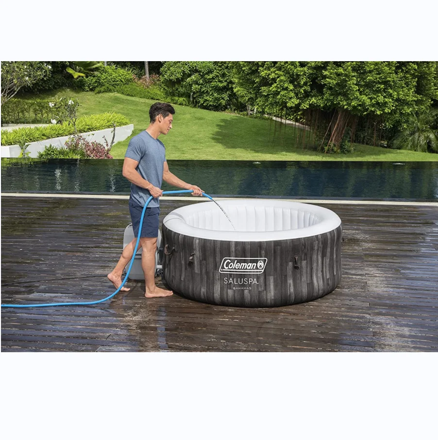 Grateful Hot-Selling 4 Person Adult Spa Air Jet Massage Inflatable Hot Tub Spa Round Shape