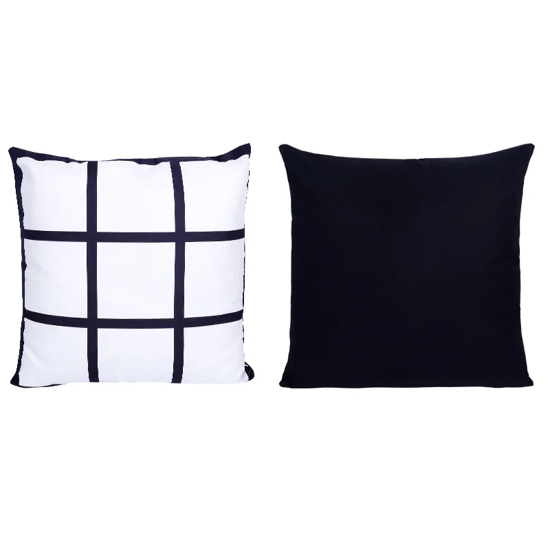 Custom 9 panel 45cm*45cm pillowcase sublimation DIY plaid pillowcases 9-grid blank Sublimation cushion cover