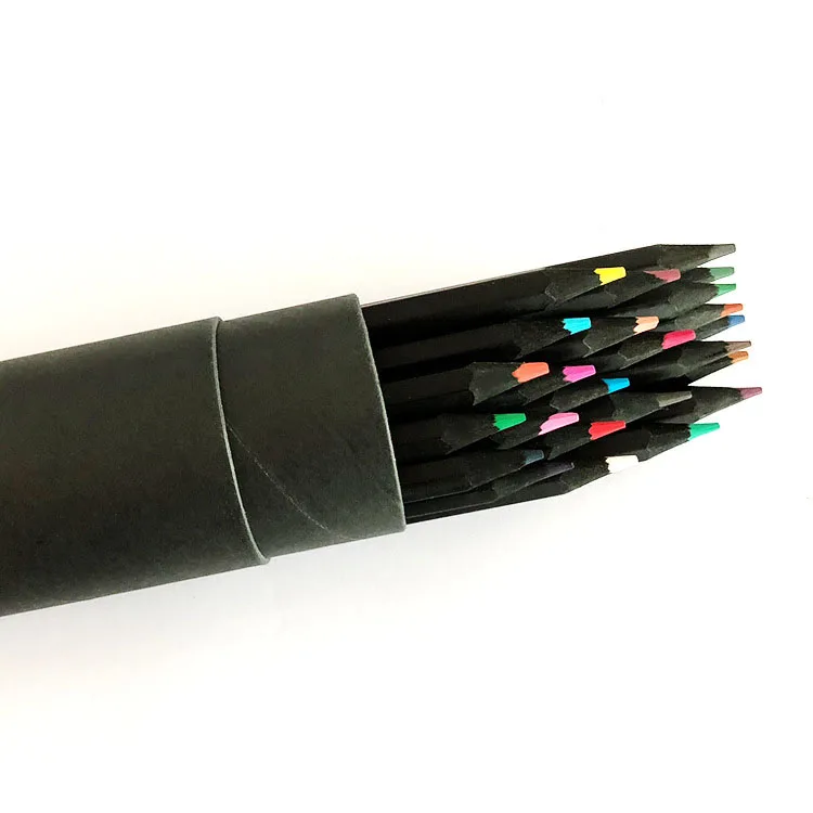 Hgh Quality 24 Colored Pencils Set With Tube Hot Sale Colorful Pencil School Art Supplies Colored Pencils Stationery Set