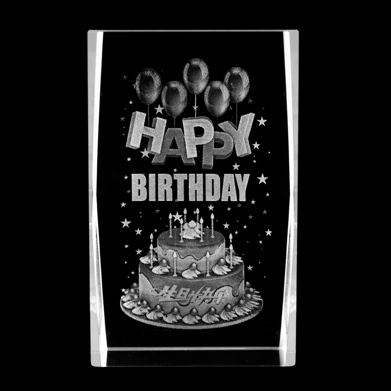 Wholesale 3d laser engraving crystal glass photo printing cube