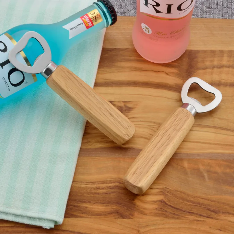 Private Label Wood Handle Customized Bottle Opener Cork Opener