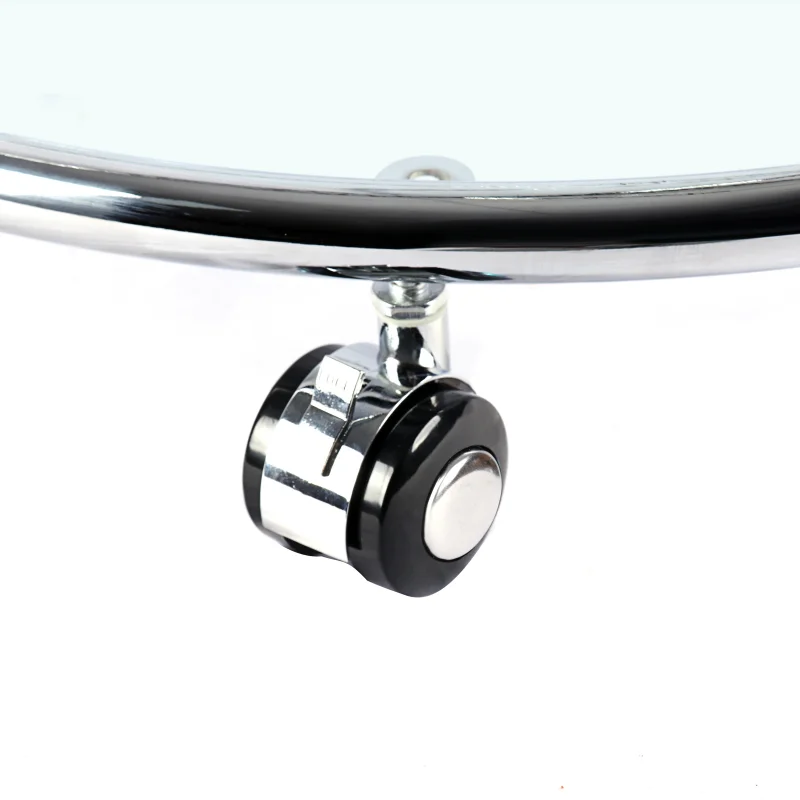 Luxury Living Room Beside Sofa Table Glass Top Rotating Folding Glass Side Table Modern Round Side Table