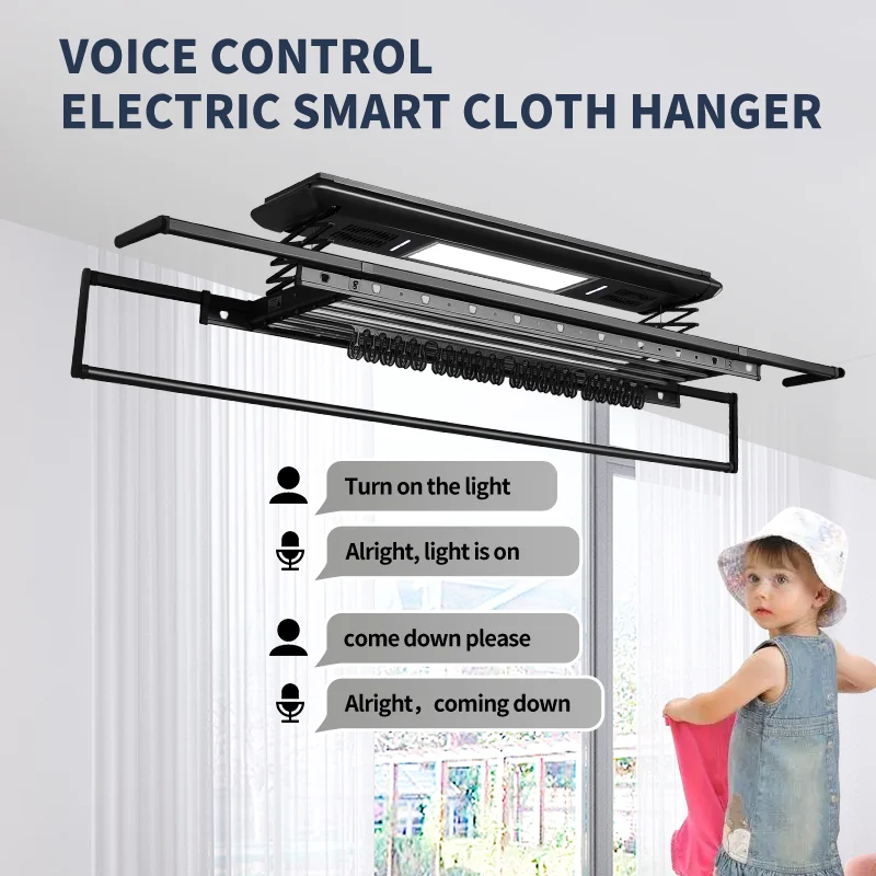 Manufacturer wholesale electric clothes drying rack Smart ceiling mounted clothes dryer clothes hanger
