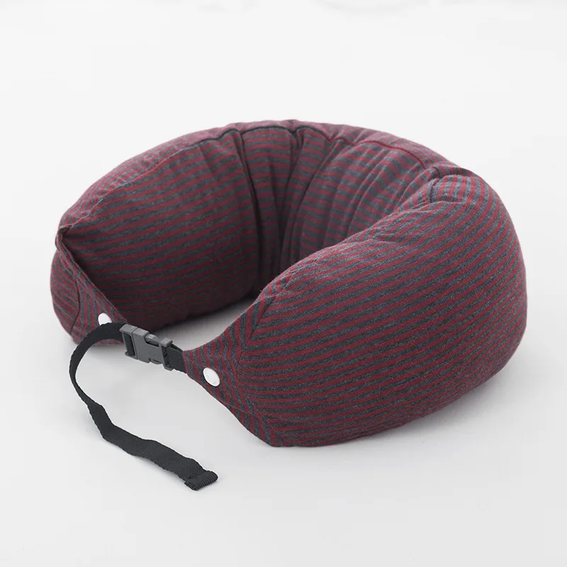 Customized Size U Shape Micro Beads Travel Neck Pillow For Airplanes Neck Pillow Soft Travel Pillow