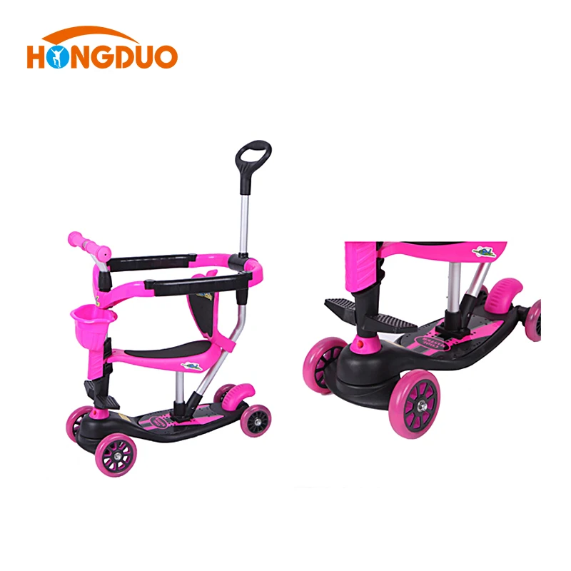 multi function Flashing 4 Wheel 6 IN 1 Mini Ant Kids Safety children Kick Scooter with seat