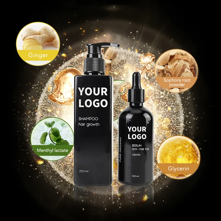 OEM натуральная Сыворотка против выпадения масло для роста волос alopecia продукты лечения органическое травяное имбиря