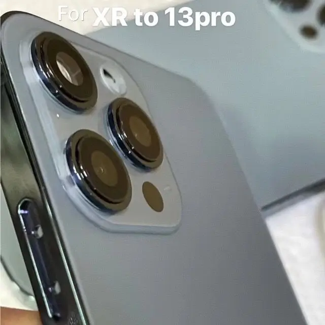 New Housing For iPhone xsmax Like 13Promax,XSmax into 13Promax , for iPhone XR upto 13Pro Battery Cover Glass Body + Logo
