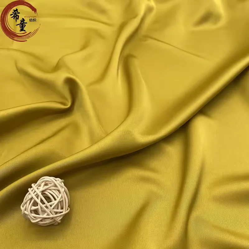 Woman party wear dress pajamas material  Wholesale colored dobby Duchess Satin Fabric Rolls for pajamas evening dress