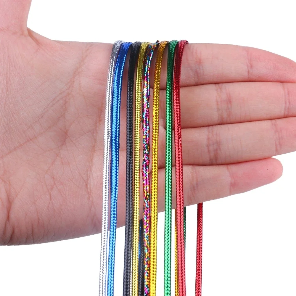 2M/Pack 4mm Holographic Mylar Hollow Cord Minnow Body Braid Flash Tube Baitfish Fly Fishing Tying Material