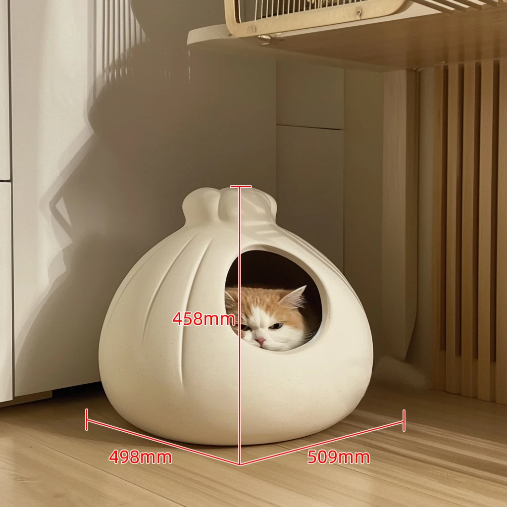 Qifu Intelligent Furniture Co., Ltd. High quality Mantou shaped cat nest Modern pet furniture interior decoration Cat/dog  house