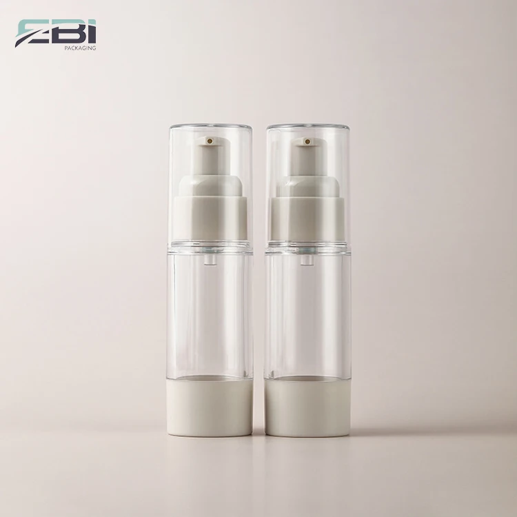 Wholesale cosmetic packaging 15ml 30ml 50 ml 100 ml lotion serum face cream empty plastic airless pump bottle