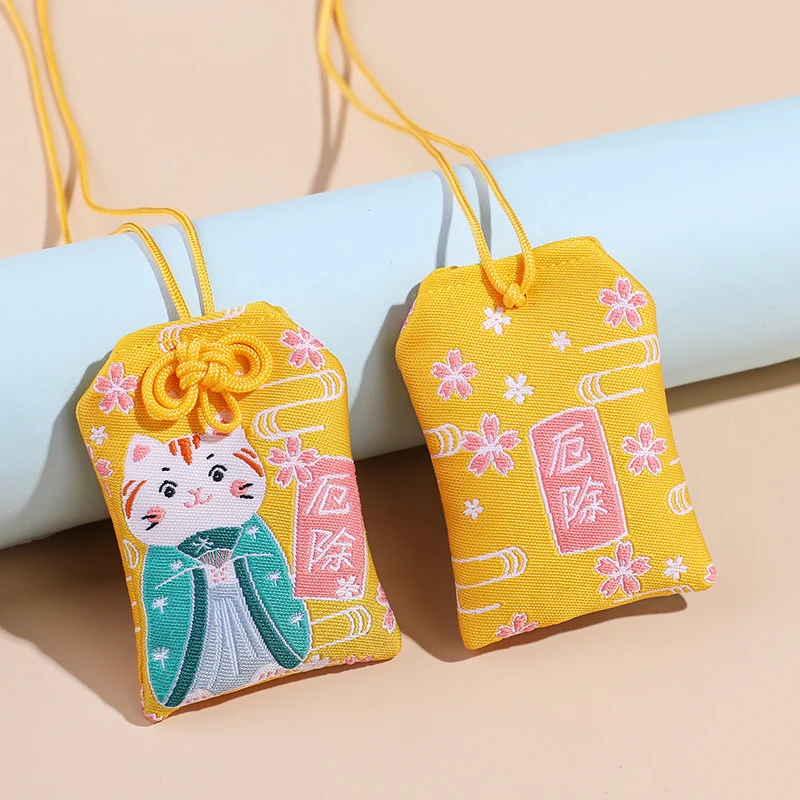 Customized Japandi oMaMori Pray Fortune Beauty Health Safe Transparent Wealth Bag Guard Talisman Pendant Charm Couple Gift