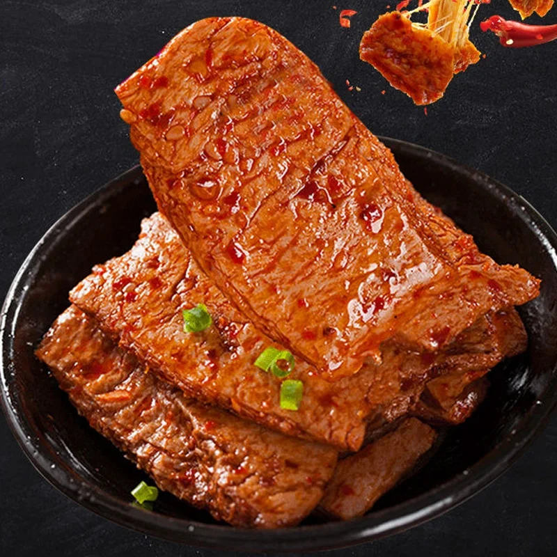 
Wholesale Chinese traditional spicy latiao vegan vegetarian meat substitutes OEM snacks 