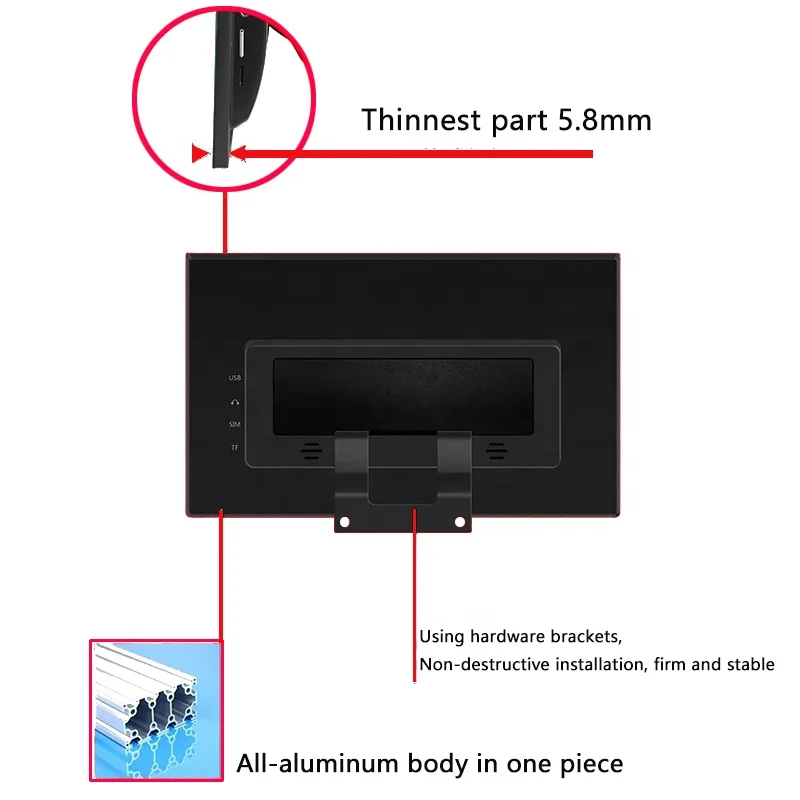 Android 12 Headrest Monitor for AUDI A6 A8 Q5 Q7 Q8 Car Rear Seat Entertainment System 13.3inch Video Player