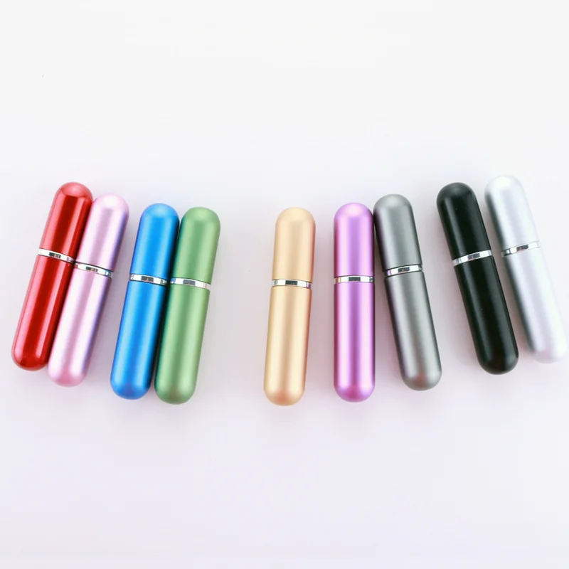 5ml Mini Travel Pocket Refillable Aluminum Empty Atomizer Spray Glass Perfume Bottle