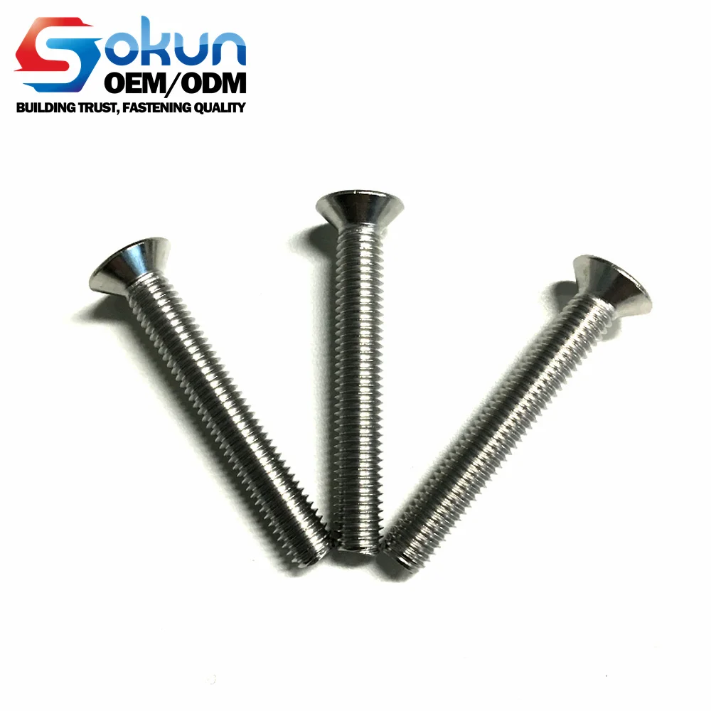 DIN 965 Cross Recessed Countersunk Head Screw High Torque Stainless Steel M3 M5 M6 M8 Threads ISO Standard Inch Metric