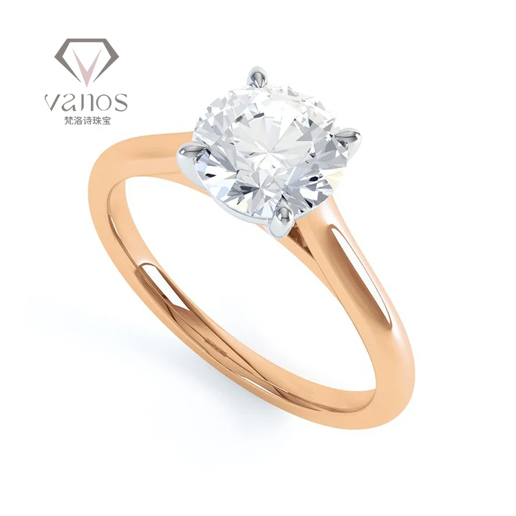 Fine Jewelry White Gold Ring HPHT Engagement Ring Diamond 18K White Yellow Gold Jewelry Ring Band With GEMID IGI certificate