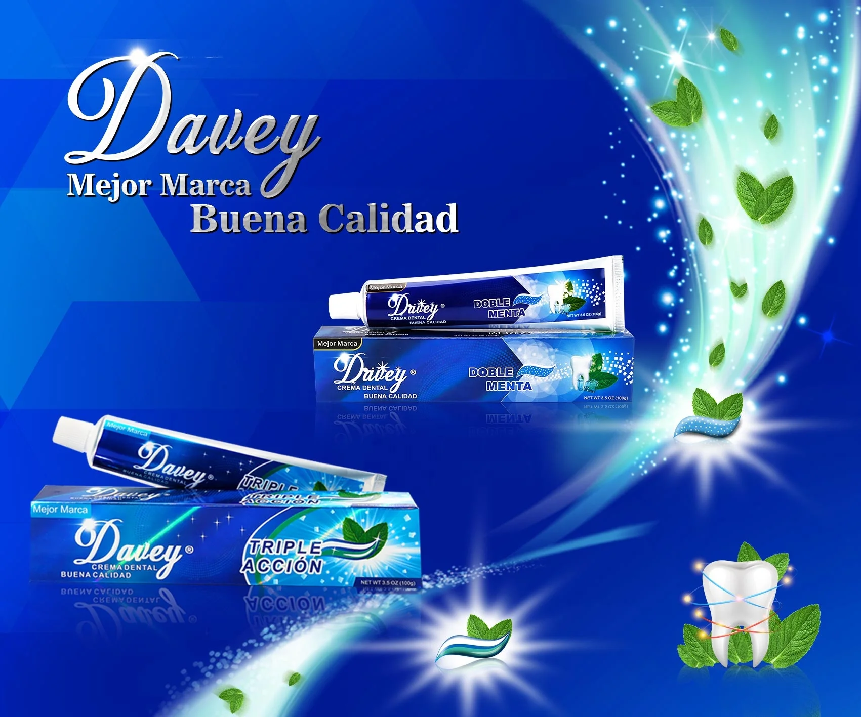 Blue gel toothpaste pasta de dientes protectora crema dental pasta dental blanqueadora sin fluor