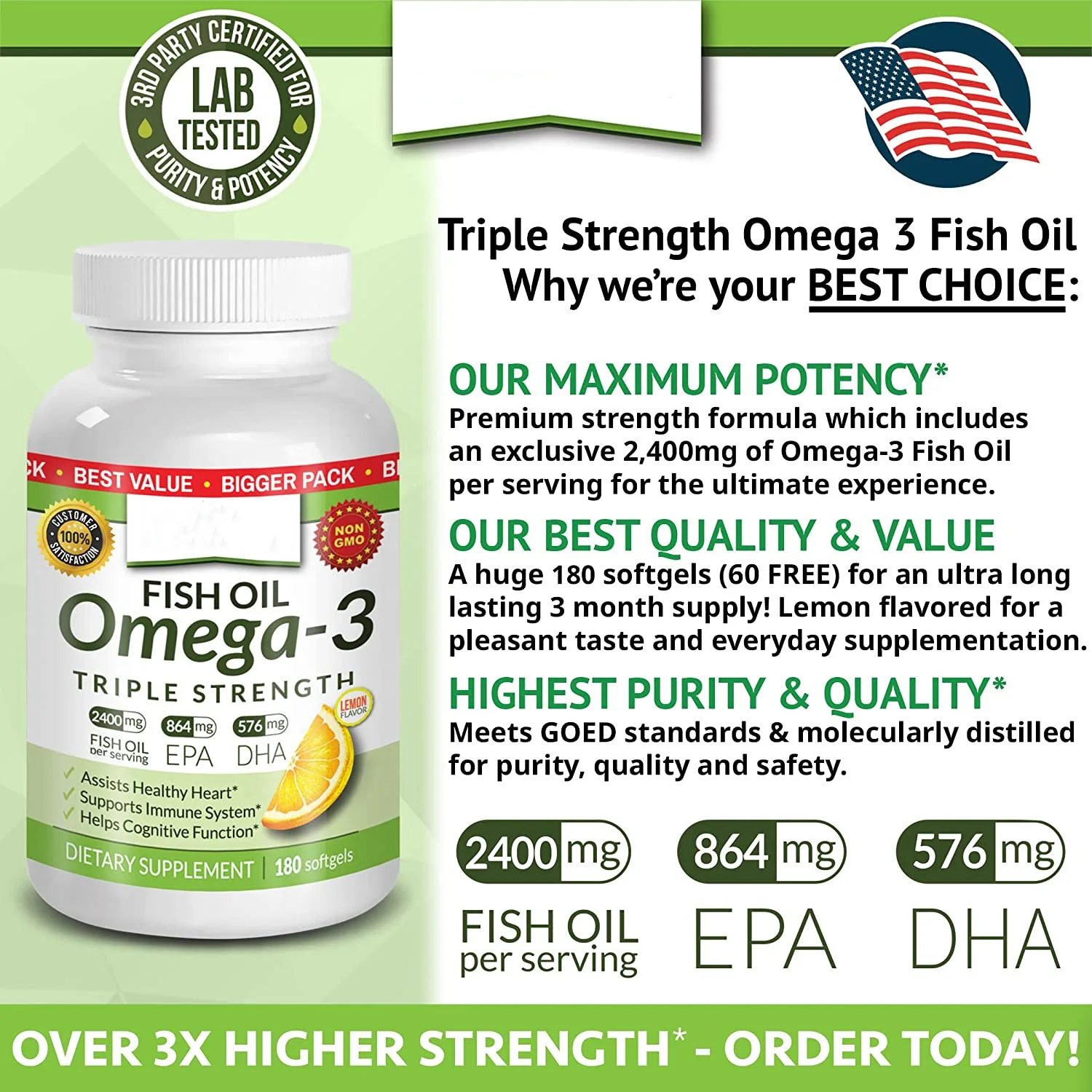 Omega 3 for Stock High Quality OEM Manufacturer Fish Oil Softgels Deep Sea Fish Oil Soft Capsules for Men and Women BOX Vitamins