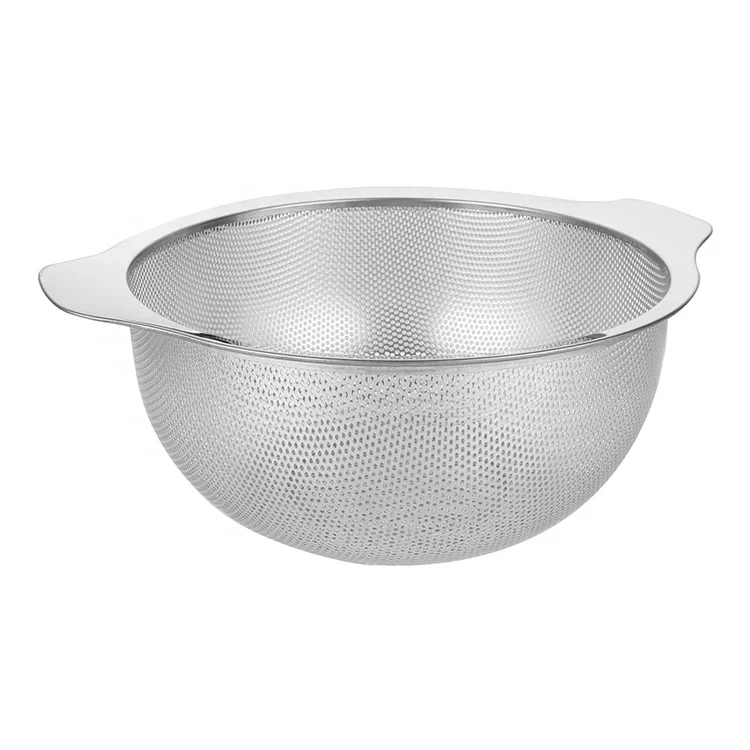 5Quart Stainless Steel Strainer for Kitchen Pasta Fine Mesh Colander Metal Strainer with Handle For Spaghetti Vegetable
