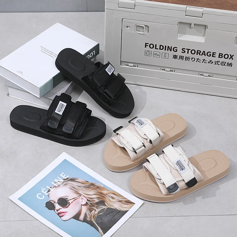 Wholesale Men Slippers Light Weight Custom Logo Men Sandals Summer Beach Slides Shoes Anti-slip Eva Cotton Fabric Unisex 5 Pairs