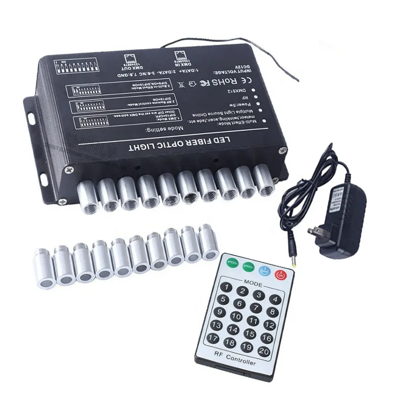 DMX 5W Shooting Stars Cool White Engine RF Remote Control LED plastic Fiber Optic Star Ceiling For Decorative Project