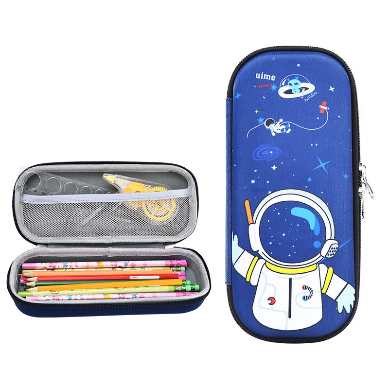 Big capacity custom printing pencil case eva pencil box student kids pencil pouch