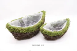 Manufactory Hand Made Natural Set Of   Boat basin  Planter For Flower Growing Or Artificial Flower Arrangement
