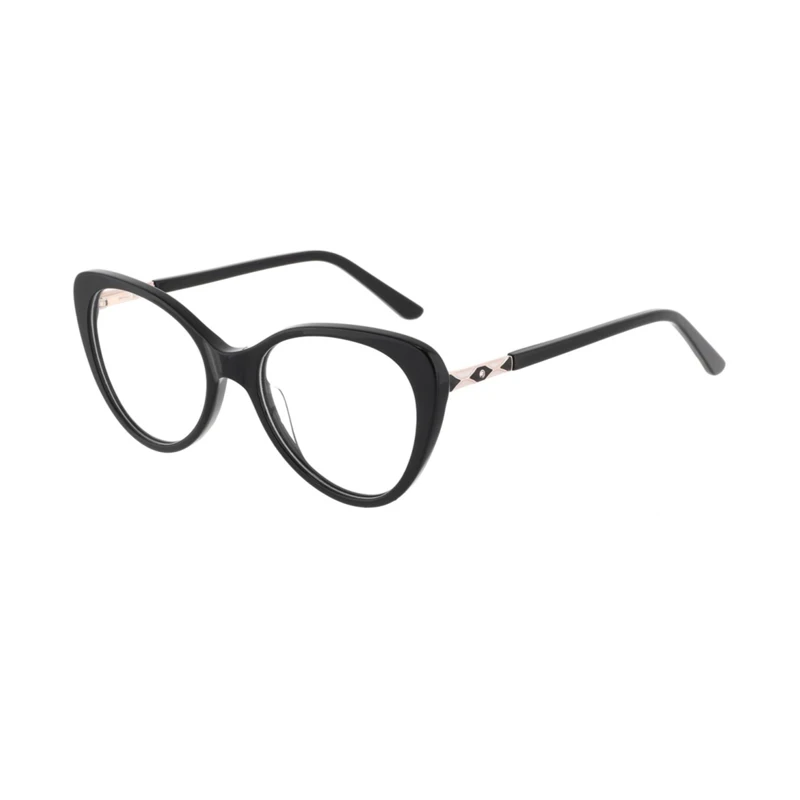 High Quality Hot Sale Retro Simple Irregular Square Cat Eye Acetate Acetate Combined Optical Glasses