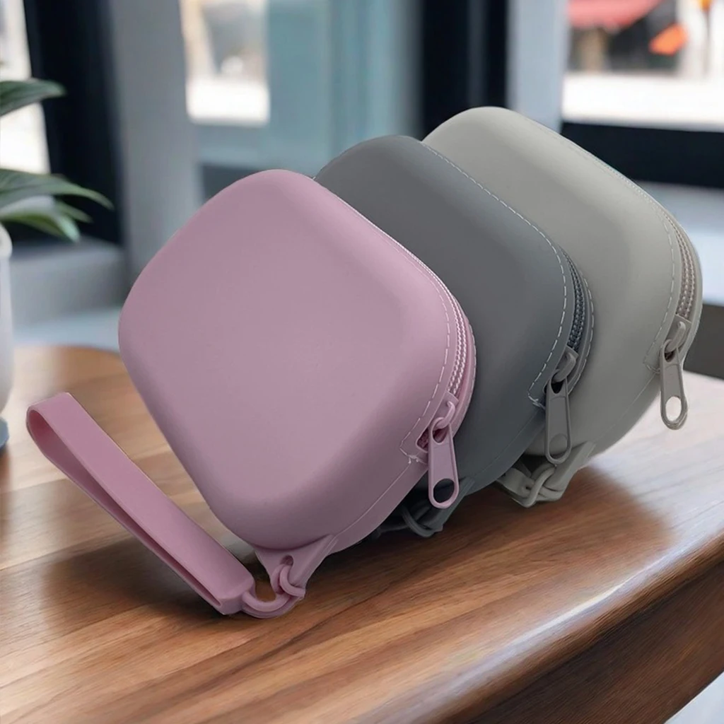 Silicone Small Makeup Bags for Girls Bank Card Earphone Organizer Key Lipstick Storage Pouch with Wristband Portable Coin Purses