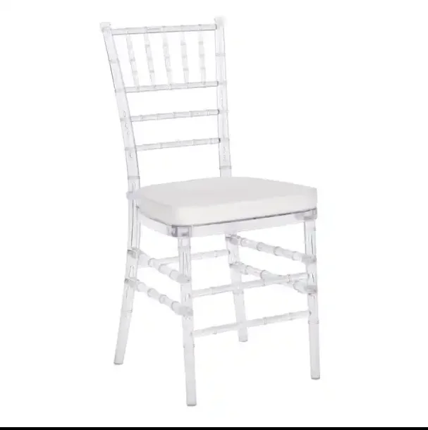 Modern Customizable Banquet Crystal Clear Plastic Transparent Tiffany Elegant Transparent Wedding Bar Auditorium Chair