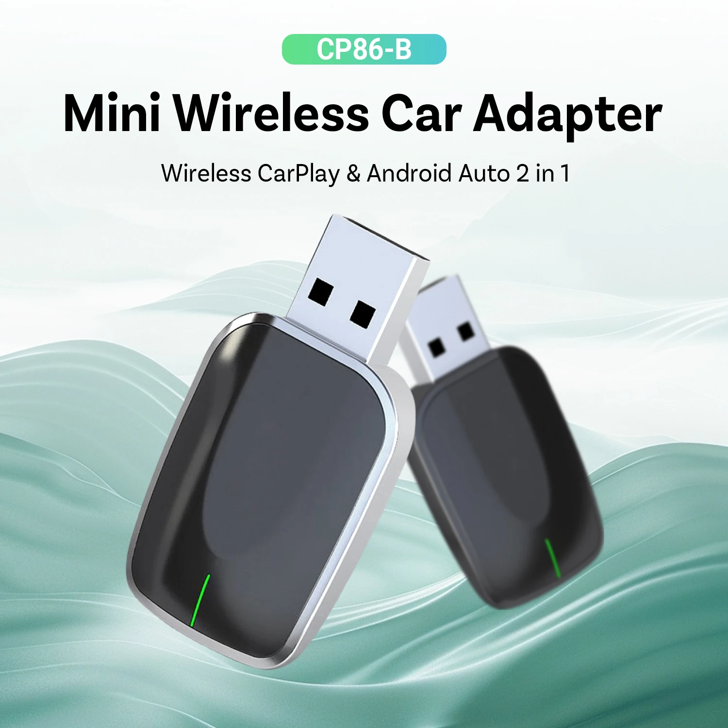 HOT Customized wired Carplay to wireless Android Auto Carplay Android Auto Adapter for Car Media Mini USB Dongle Navigate Map