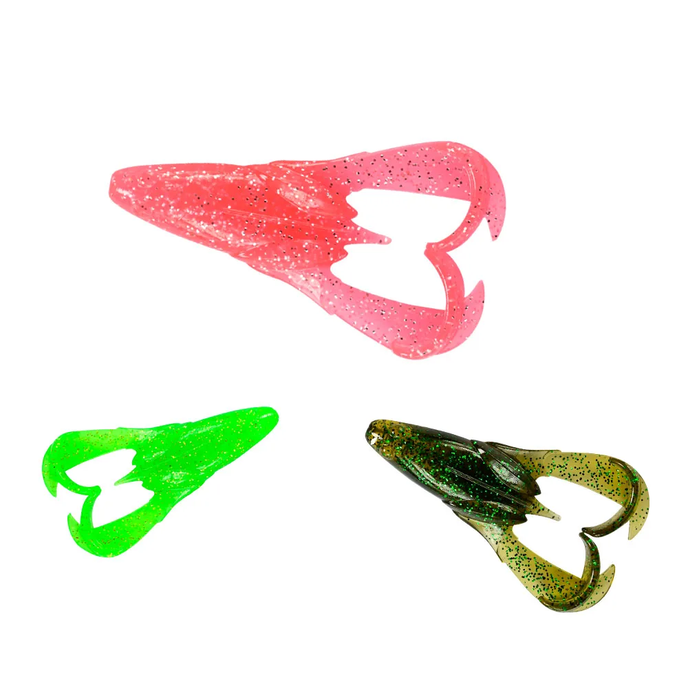 TPR Topwater Bass Fishing Lures 90mm 12.5g 4pcs/blister box Bait Floating Rotating Tail Long tensile material  Frog