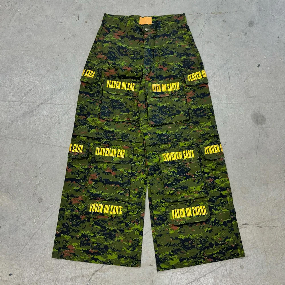 High quality custom manufacturer tactical pockets baggy wide leg trouser mens hiking convertible cargo pants for men