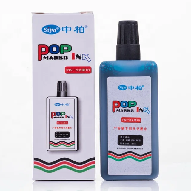 SIPA PO-02 Ink No Irritating Smell And Environmental Protection Economical For Poster Marker