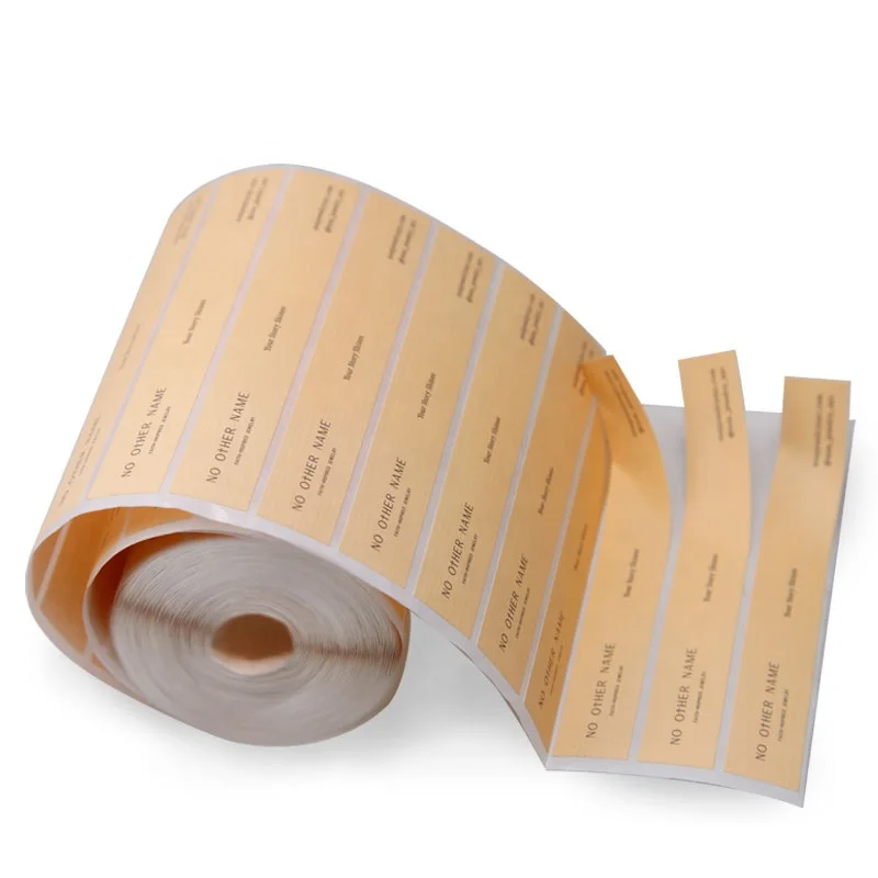 Custom Textured paper tea labels texture print self adhesive label