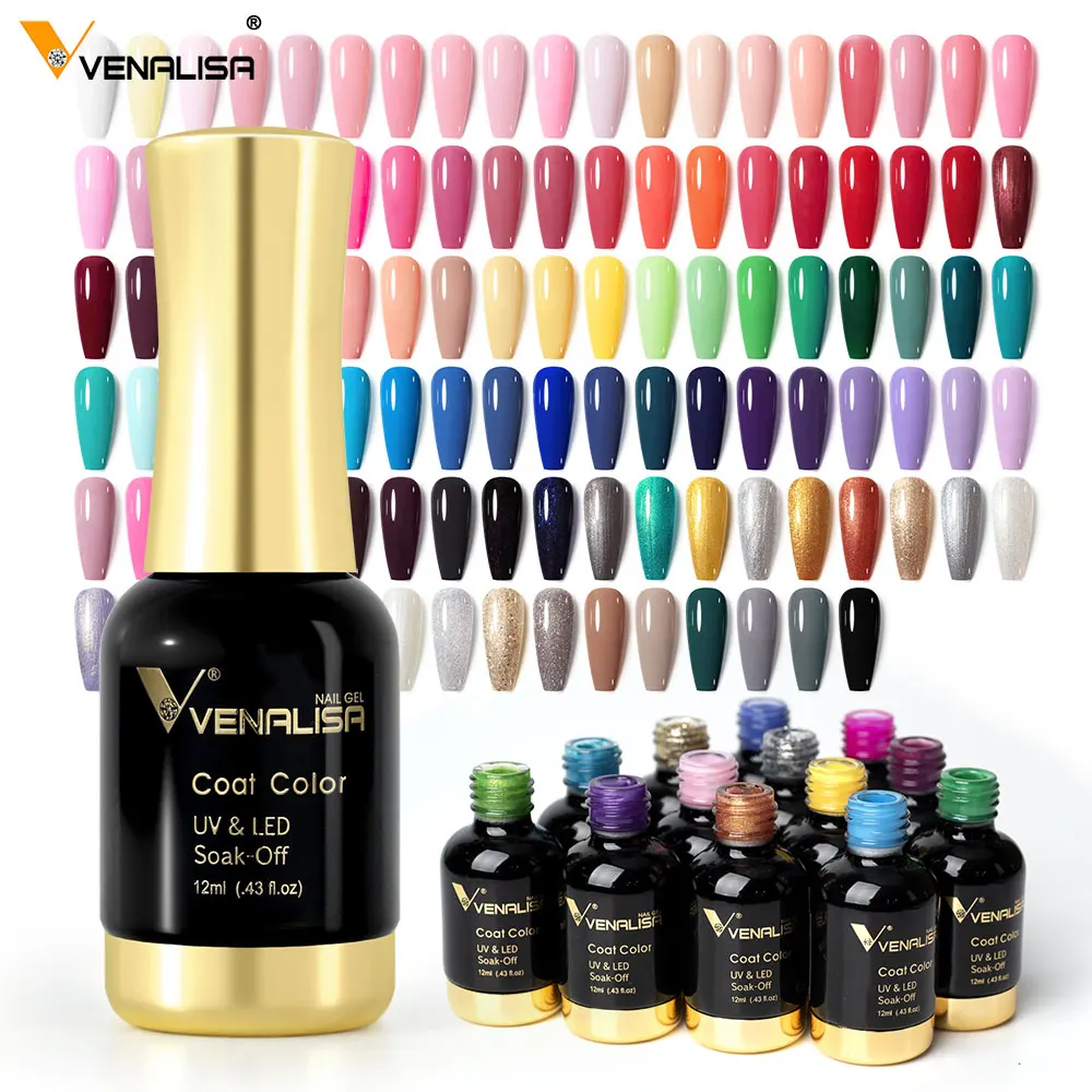 60751 Venalisa 12 мл Гель-лак для ногтей цветная Золотая бутылка лак для ногтей Маникюр для ногтей длительное впитывание CANNI отмачиваемый гель