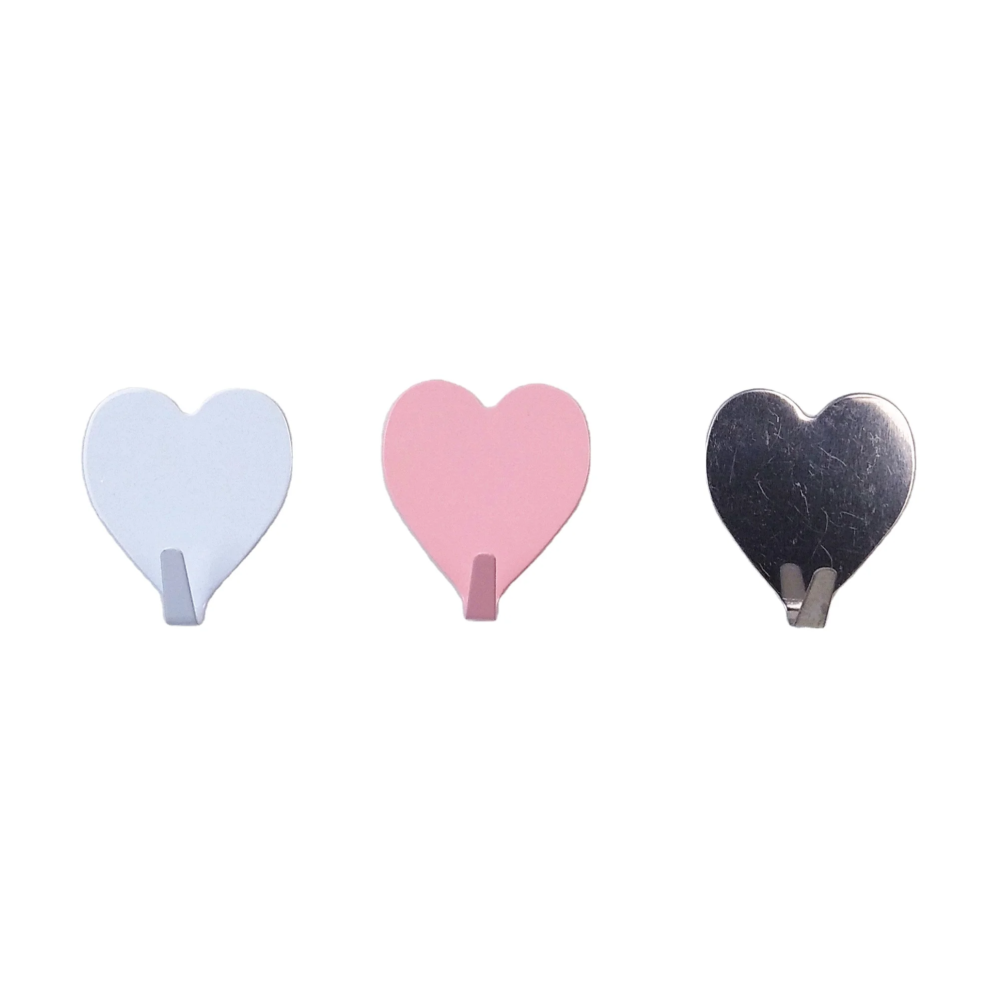 Adhesive Wall Hook Sticky Heart Hooks Wall Hanger For Kitchen Bedroom
