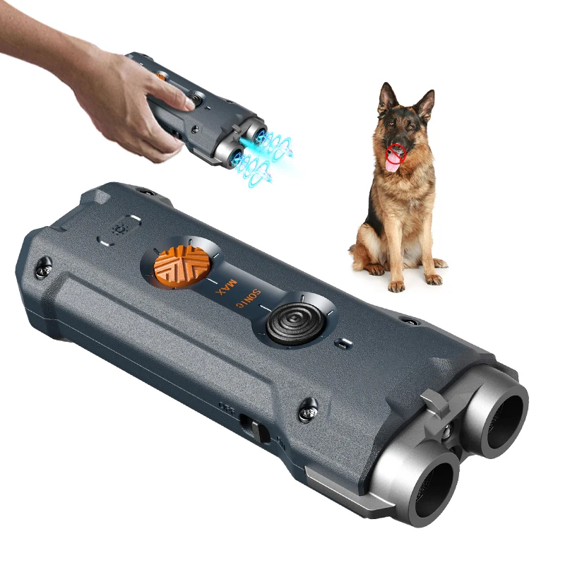 Outdoor Rechargeable Led Handheld Ultrasonic Bark Stop Pet Dog Repeller Training Device Electronic Dogs Barking Deterrents